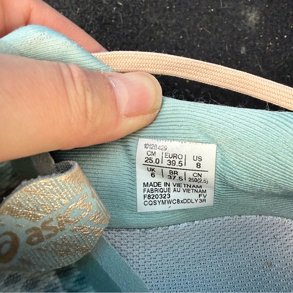 ASICS Women's 8 Noosa Tri 15 Running Shoe Avant Garde Pure Aqua/Pale Apricot - Picture 5 of 5